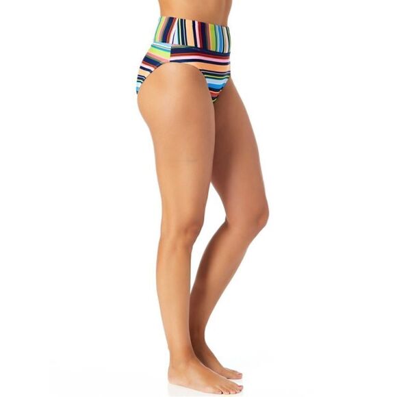 NWT New Catalina High Waist Bright Stripe Swim Suit Bottoms 3X Multicolor - Picture 3 of 10